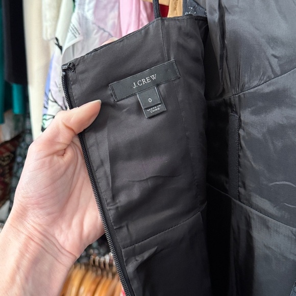 J. Crew Black Metallic Damask Cocktail Dress - Picture 6 of 7